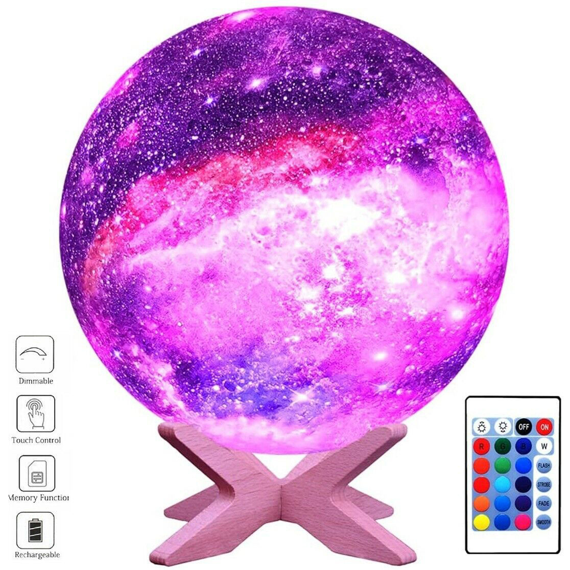 3D Printing Galaxy Lamp Moonlight USB LED Night Light