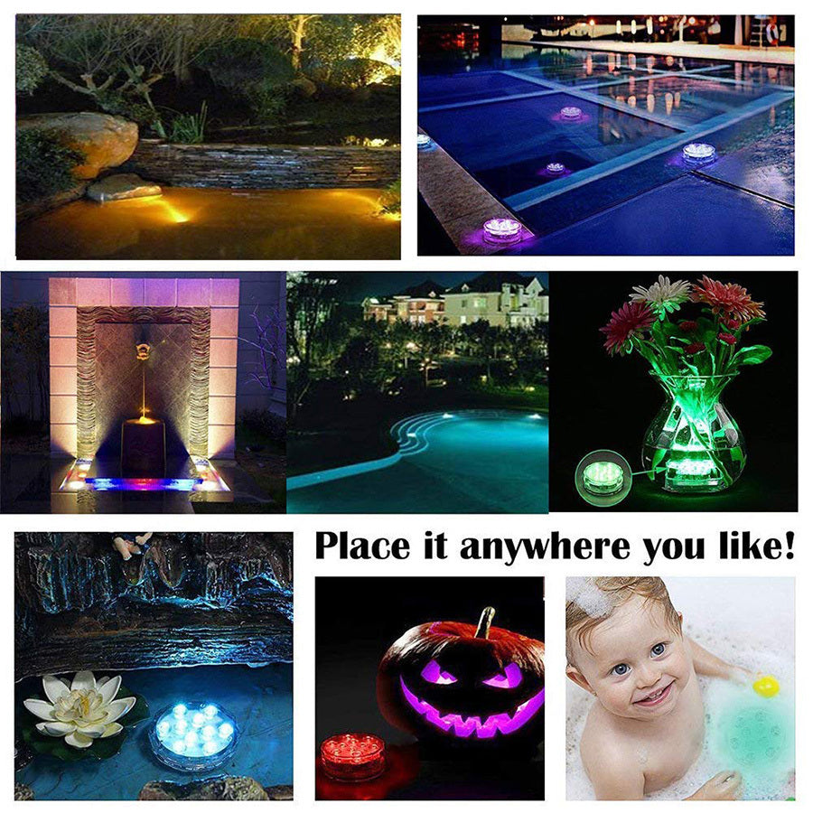 10 LED Submersible Lights Underwater