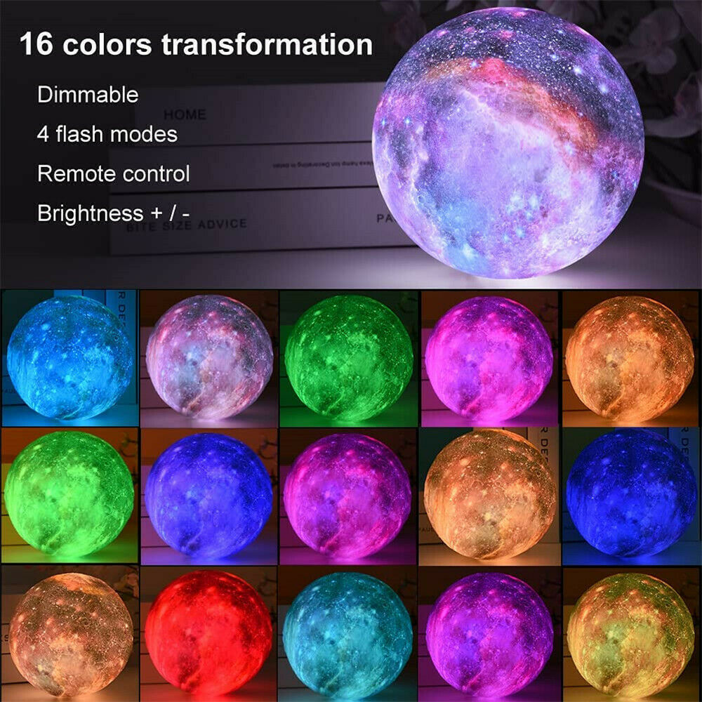 3D Printing Galaxy Lamp Moonlight USB LED Night Light